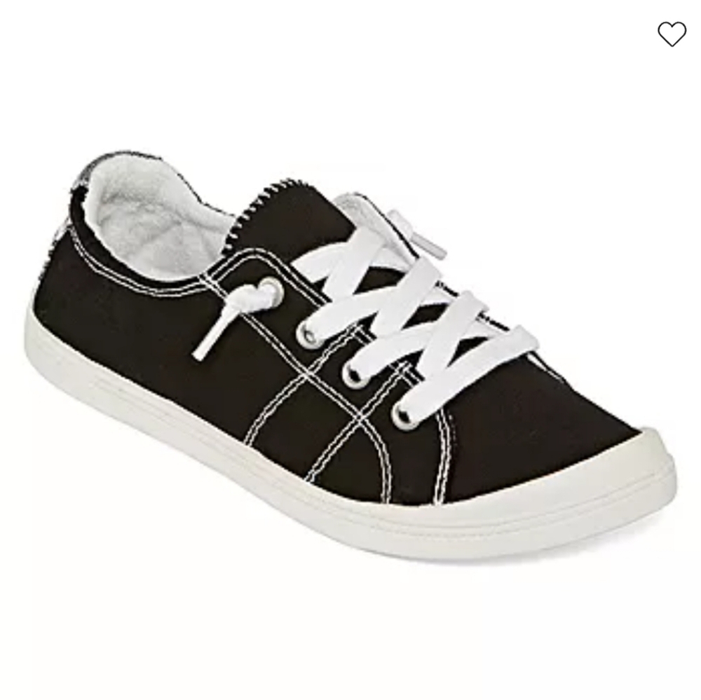 Black slip on sneakers